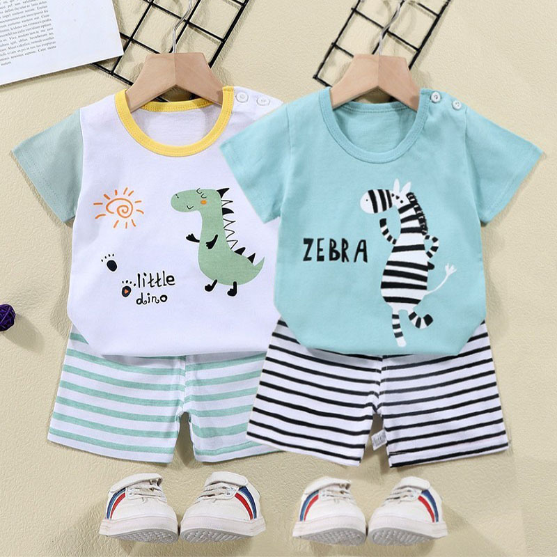 Baby Products For Summer - T-shirt in cotone + pantaloncini Set